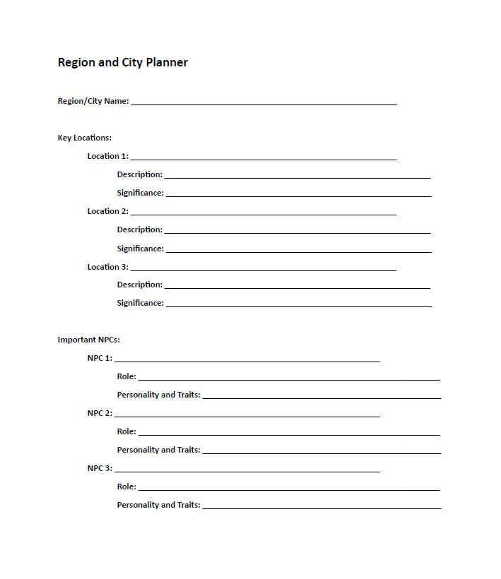 Region and City Planner